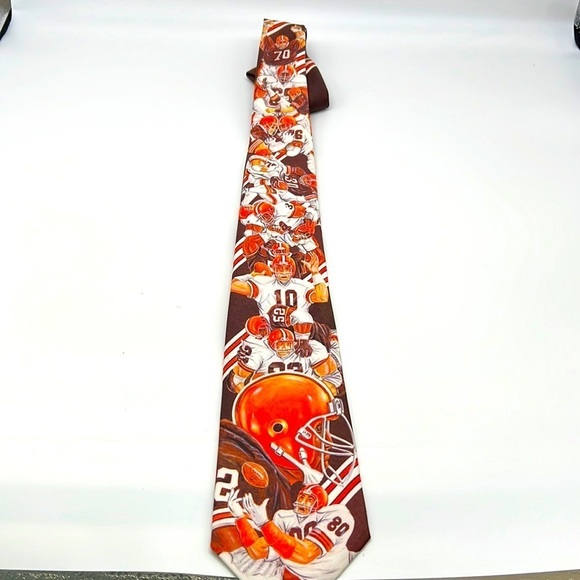 Ralph Marlin - Vintage 1990 Cleveland Browns Dawg Pound Neck Tie Made In USA